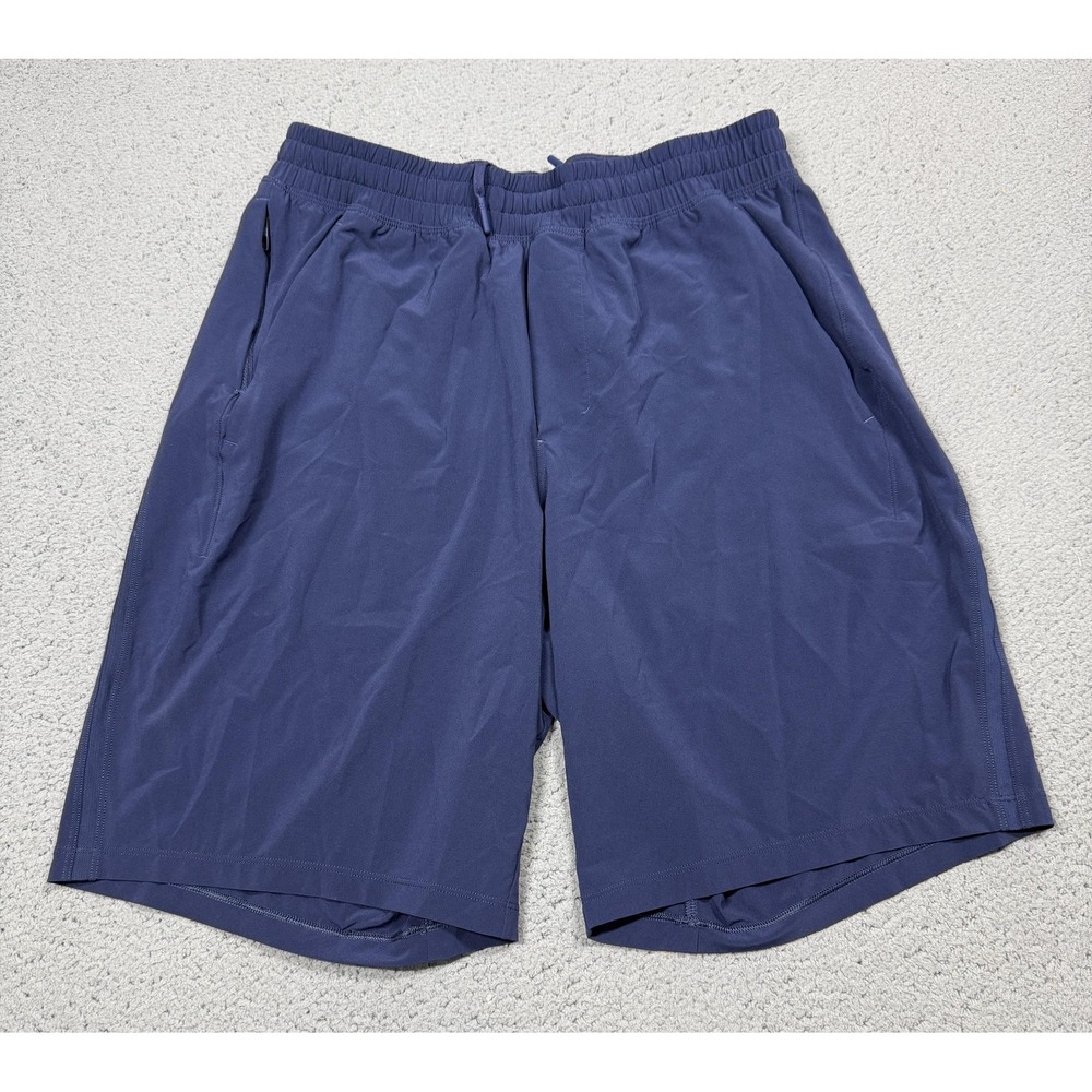 Lululemon Shorts Mens Medium Blue Running 9 Inseam Athletic Zip Pockets